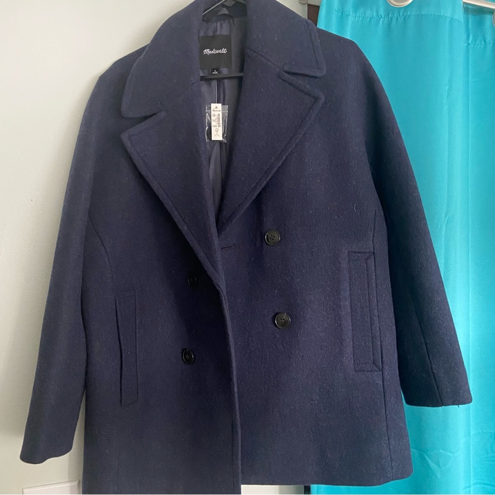 Navy Madewell Coat - NWT!